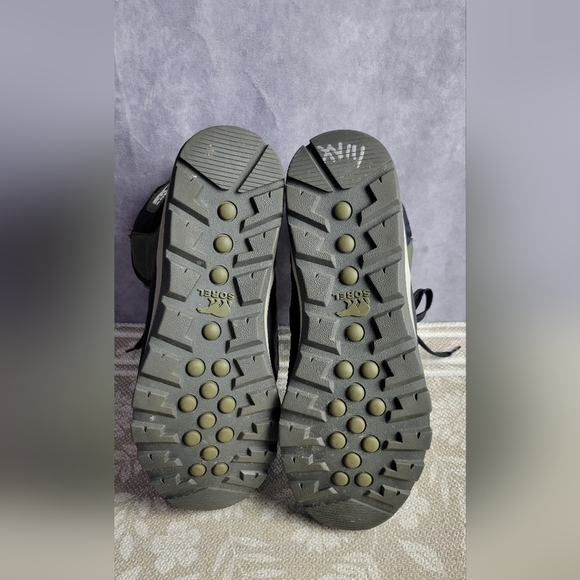 SOREL Whitney Short Lace Waterproof Insulated Winter Boot Size 8.5 Olive Green - Picture 6 of 8